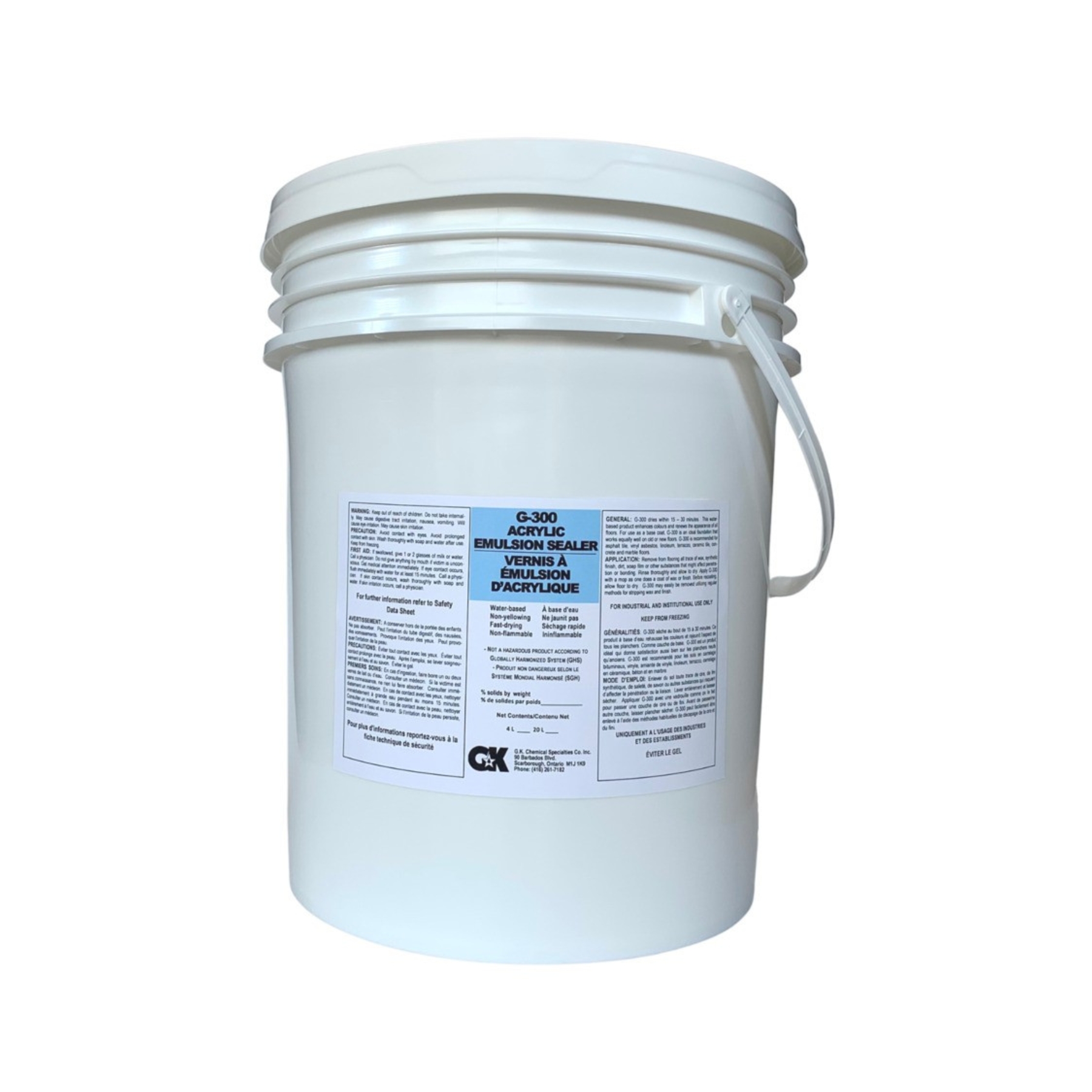 G300 Acrylic Emulsion Sealer18 solids 20 lit Jan Star Supplies Inc.