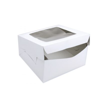 Cupcake box with window, white color