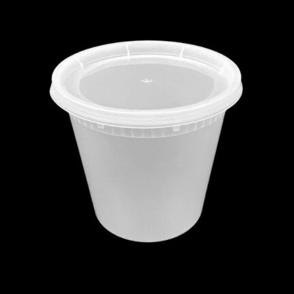 24 oZ Clear Deli Injection Containers With Lid