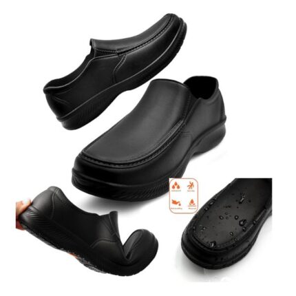 Kitchen Chef Shoes, Garden Work Clog Non Slip OilWater Resistant for Garden Hospital Restaurant Work Shoes Black