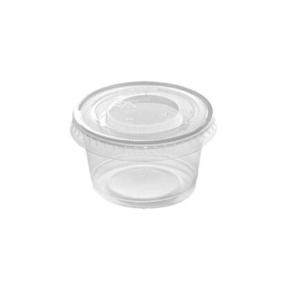 1 oZ Portion Cups With Lids-Color Clear 2000 Pcs