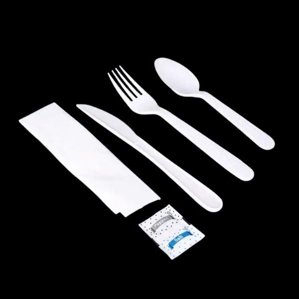 6 Pcs Cornstarch Cutlery Kit 6 Pcs Cornstarch Cutlery Kit
