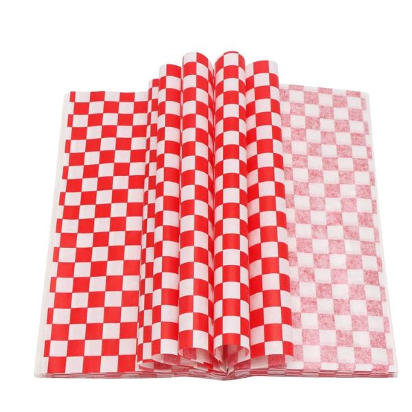 Checkered Waxed Sheets Red Checkered Waxed Sheets Red