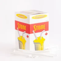 8" Wrapped Plastic Straws – 400 Pack (Stone)