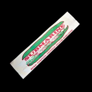 White Submarine Sandwich Bag