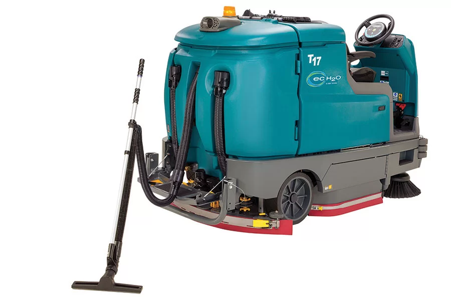 T17 Battery Powered Ride On Floor Scrubber