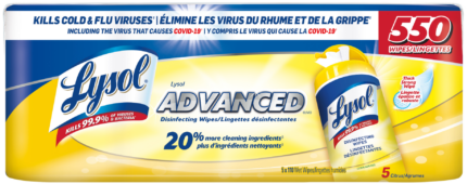 Lysol Advanced Disinfecting Wipes, 550 Wipes